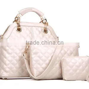 DY0060Z Fashional and Good Quality Ladies pu Bag Set 3pcs Bag Set thumbnail-1