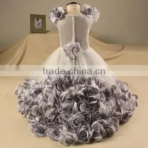 Newest Girl Wedding Dresses With Bubble Flower Girl Evenning Princess Dresses For The Piano Girls Clothing NP-G-GD905-71 thumbnail-4