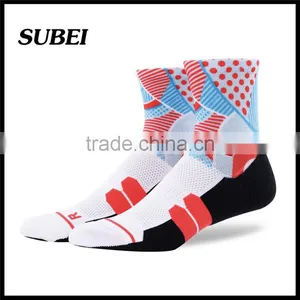 20mm/hg Ankle High Colorful 360 Digital Print Man Compression Sport Fashion Sock thumbnail-3