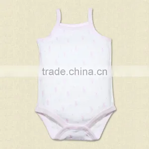 Wholesale Baby Girls Boys 100% Cotton Infant Floral Print Custome Romper Onesie no Sleeve Bodysuit thumbnail-3