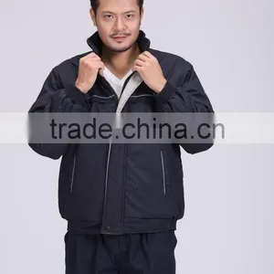 Industrial Hi-vis Workers Safety Clothing With Reflect Light Winter Cotton Coat thumbnail-3