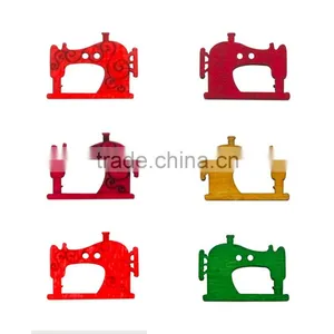 D&D Hot Sale 20pcs/lot Mixed Color Sewing Machine Pattern 2 Hole Wood Button For Sewing Scrapbooking Supplies 2*2.7cm thumbnail-2