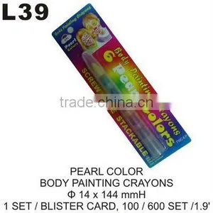L39 PEARL COLOR BODY PAINT CRAYONS thumbnail-1