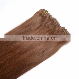 Top Quality Brazilian Human Clip in Hair Extensions, Cheap 100% Clip on Human Hair Extensions thumbnail-2