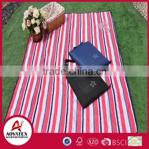 Handbag Style 100% Cotton Waterproof Outdoor Picnic Blanket thumbnail-4