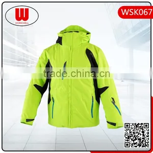 Fluorescent Yellow Mens Ski Jacket thumbnail-1