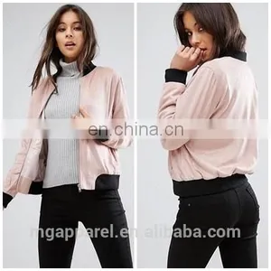 OEM Hot Sale Custom Bomber Jackets Women Suede Life Jacket thumbnail-1