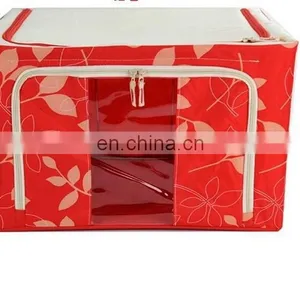 Foldable Oxford Fabric 600D Waterproof Sundries Organizer Double Zipper Visual Storage Box Plus Size thumbnail-4