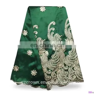 High Quality Raw Silk George Lace Fabric With Sequins Indian Raw Silk George Fabrics S170307002 thumbnail-1