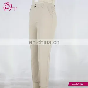Low Price Casual Style Beige Color Women'S Spandex Long Pants thumbnail-5