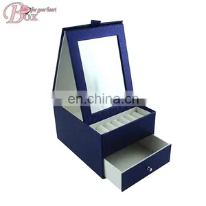 To Set Up A Mirror Blue Textur Jewelry Box thumbnail-4