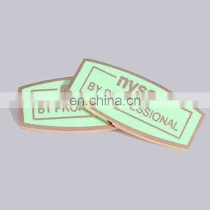 Professional OEM Items Custom Hard Enamel Type Golssy Gold Zinc Alloy Metal Purse Logo Plate With Adhesive thumbnail-1