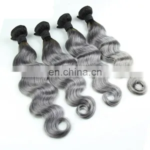 Grade 7a Virgin Brazilian Hair GREY Weave Brazilian Hair thumbnail-2