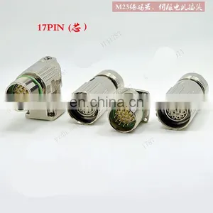 Wholesale Straight M23 Encoder Connector 6 8 12 17 19 Pin Cores Power Plug thumbnail-1