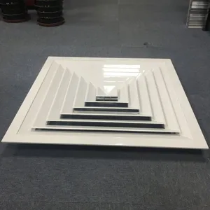 HVAC Extruded Aluminum 4 Way Ceiling Square Air Diffuser thumbnail-1