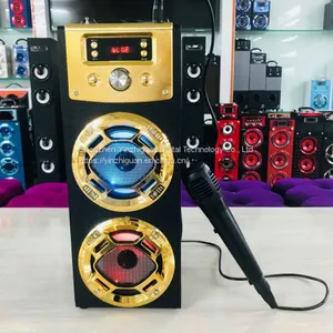 Portable Bluetooth Speaker Wireless Usb tf Aux fm Multifunctial Music Box Microphone Karaoke Speaker thumbnail-1