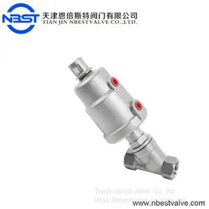45 Degree Pneumatic Mechanical Valves Stainless Steel Angle Seat Valve thumbnail-5