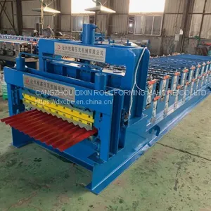 New Design Fast Speed Double Layer Wall and Roof Panel Roll Forming Machine Color Steel Rolling Machine Made in China thumbnail-5