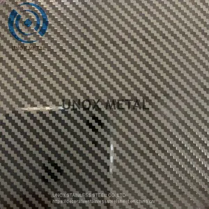 Etched Stainless Steel Sheet of Carbon Fiber Pattern Decoration Etching Plate thumbnail-1