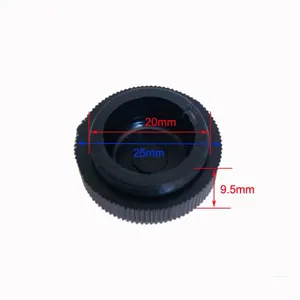 Standard RMS Screw Cap Plastic Black Microscope Objective Lens Cover Microscope Objective Port Dust Cover for Protection thumbnail-3