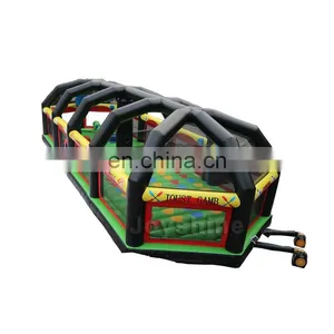 6 in 1 Inflatable Football Dodgeball Area Joust Twister Baseball Bounce House Field Cage Volleyball Game Court For Adult thumbnail-3