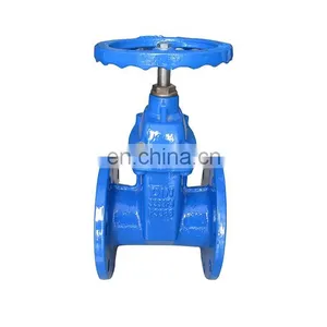 DIN3352 Ductile Cast Iron di Dn80 Pn16 Resilient Seat Hand Wheel Double Flanged Gate Valve thumbnail-4
