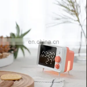 Gadgets 2021 Music Player Night Light Bedside Lamp Digital Alarm Clock for Room Decor thumbnail-2