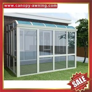 Hot Sale Outdoor Garden Aluminum Alu Glass Gazebo Patio Terrace Sunroom Sun House Cabin Shed Cottage thumbnail-1