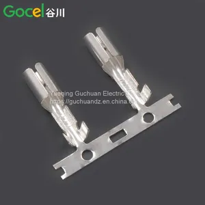 4.0 Horizontal Strap Head Spring Socket Terminal Horizontal Feed Brass Tin Plated thumbnail-3