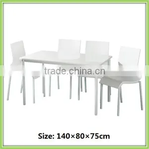 Modern Design White High Gloss MDF Furniture Japanese Dining Room Set thumbnail-1