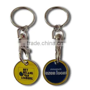 Shopping Cart Coin Keychain,metal Coin Holder Keychain,trolley Coin Keychain for Supermarket thumbnail-1