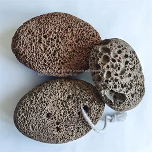 Wholesale Volcanic Stone Double-sided Grinding Foot Stone Grinding Foot Tool Rope Wrapped Oval Grinding Foot Stone thumbnail-5