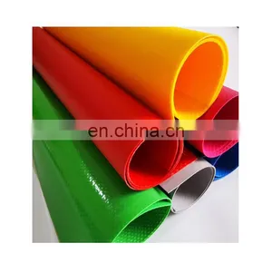 600g/m2 Waterproof PVC Coated Polyester Tarpaulin Fabric Roll Manufacturer Producer thumbnail-1