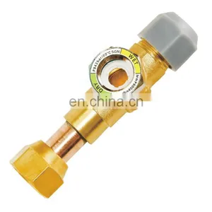 Refrigeration SGN-SAE Solder Welding Copper Brass Flare Oil Level HVAC System ODF R134a R22 R410 Sight Glass thumbnail-1