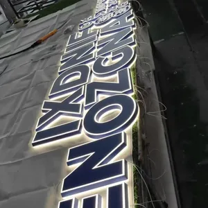 Acrylic Luminous Words Mini Words Resin Outdoor Advertising Back Luminous Stainless Steel Advertising thumbnail-5
