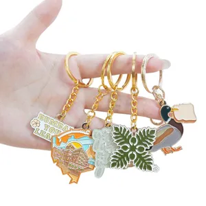 Support Customization Factory Bulk Alloy Metal Key Chains Souvenir Novelty Keyring Custom Souvenirs Gift thumbnail-1