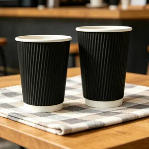 Compostable Bagasse Eco-Friendly Disposable Hot Beverage Cups thumbnail-5