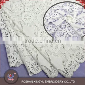 Sale High Quality Factory Water Soluble Micro Fiber Polyester Chemical Lace Fabric Decoration for Wedding Dress, Apparel thumbnail-1