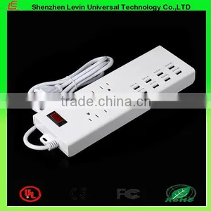 CE Cheap Extension Power Plug 6 Gang Multi USA Extension Socket USB thumbnail-5