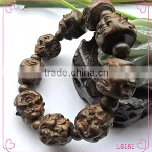Wholesale Cheap Bodhist Buddha Bracelet Beads Aloes Carved Bracelet Quality Choice thumbnail-1