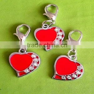 Metal Jewelry Zinc Alloy Pendant Heart Shape With Stone thumbnail-1