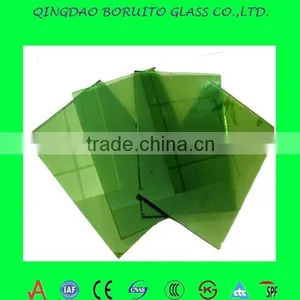 Factory Direct Sale 6mm Green and Blue Reflective Float Glass Price thumbnail-2