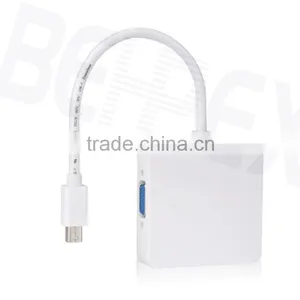 3 in 1 Mini Displayport DP to VGA DVI MDI Adpater Cable for Macbook thumbnail-3
