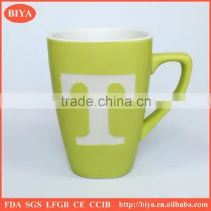 Print Mug 2016 Cheap Stoneware Mug Sandblast Letters Coffee Tea Mug With Handle thumbnail-3
