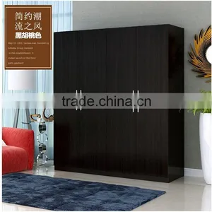 Bedroom Wardrobe Designs With 4 Door Wooden Color thumbnail-1
