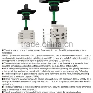 DC Isolator Switch Internal Built in PV Solar 1500V 2-12pole Door Clutch thumbnail-3
