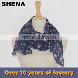 Fashion Grade One Digital Print Custom Design Silk Scarf for Sale thumbnail-1