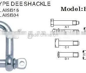 Manufacturer Price Galvanized European Type Dee Drop Forged D Shackle Quick Release Shackles 5mm-11mm in China Rigging Hardware thumbnail-6
