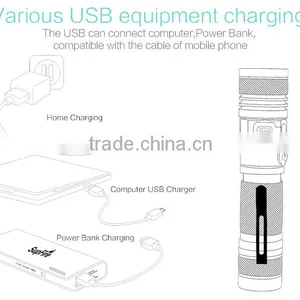 Good Quality Aluminum Durable USB Flashlight A2 thumbnail-4