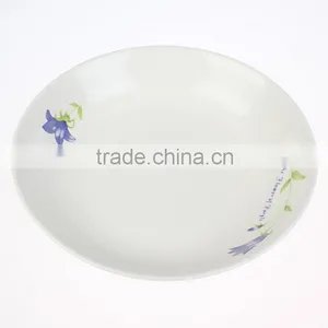 Hot Sale Ceramic Soup Plate With Flower Design / Flower Design Ceramic Porcelain Deep Dishes Plates thumbnail-1
